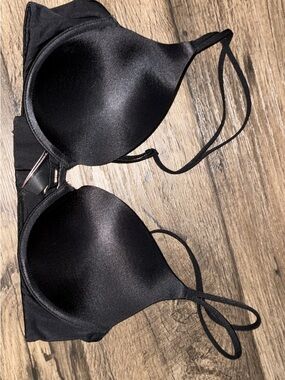 Victoria's Secret Black Satin T-Shirt Bra